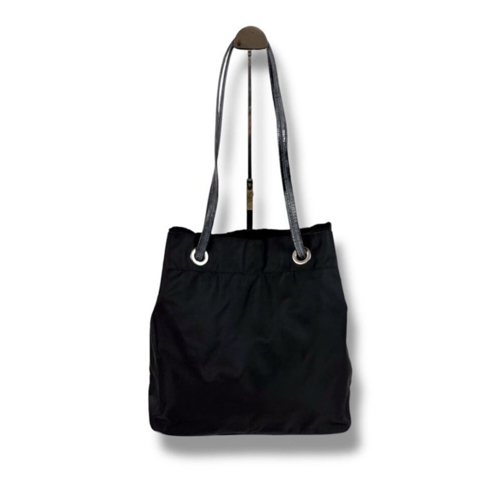 Prada Triangle Logo Drawstring Tote Shoulder Bag … - image 2